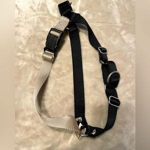 PET SAFE EASY WALK Dog Harness No Pull Black/Fawn Brown Front Leash Design M
